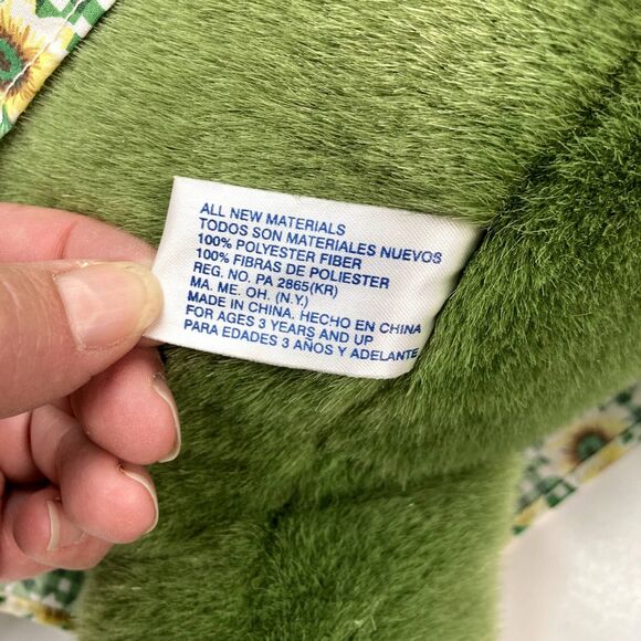 JC Penny 24-Inch Stuffed Animal Frog Sunflower Dress and Apron Ensemble Green - Picture 8 of 8